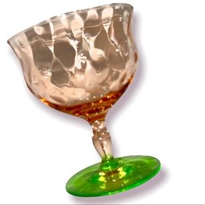 vtg 1940’s Tiffin Watermelon Coupe sherbert glass